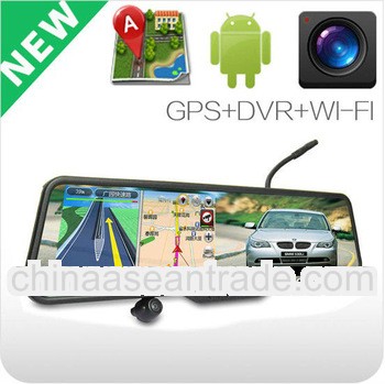 Android 4.0+GPS navigation+bluetooth+DVR Car Rear View Mirror camera