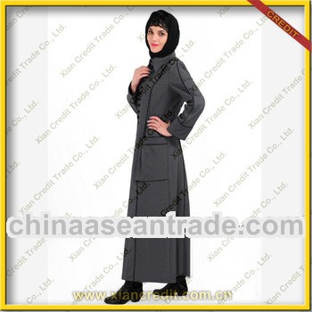 Arabic women fashion abaya with draped cuffs KDT-188
