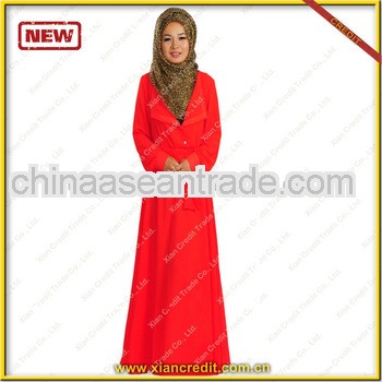 Beautiful Red color Women arabic fashion long dress