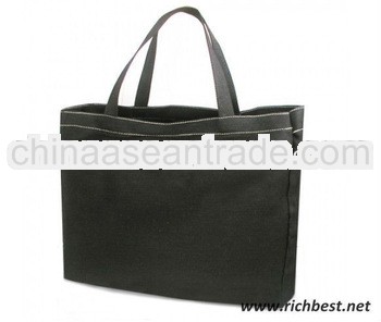 Black linen bag can printed logo for jute bag