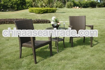 Brown rattan dining table and chairs(DW-AC033+DW-GT09)