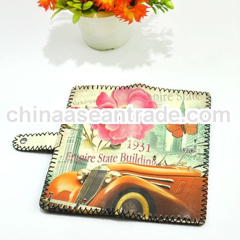 Bulk Hot Selling Retro Lady Flower Leather Wallet