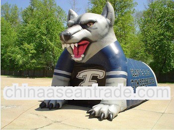 Bulldog head inflatable tunnels for sports/ads