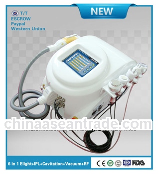 CE approved 6 in 1 multifunctional elight fast weight loss mini portable ultrasound cavitation machi