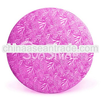 Cake Drum Round Pink 14inch--Foil Covered Boards