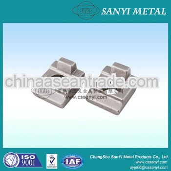 Cast iron tie plate railway fasteners iron castings metal forgings rail clamp fastener
