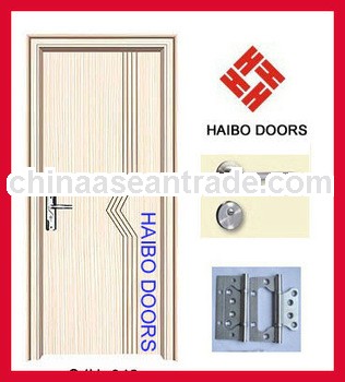 Cheap Interior MDF laminated PVC toliet Doors (HB-022B)