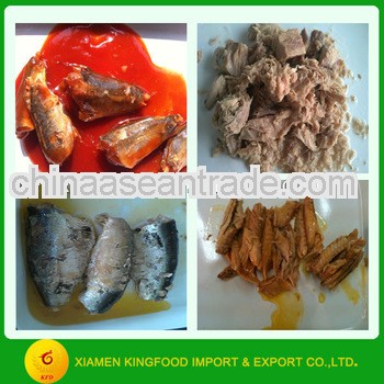 Chinese supplier Canned sardine canned mackerel canned tuna canned fish canned seafood canned food
