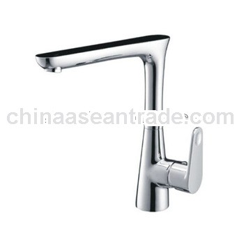 Chrome Plated Tap Ceramic Mixer Cartridge Water Kitchen Sink Faucet HTKF-2430