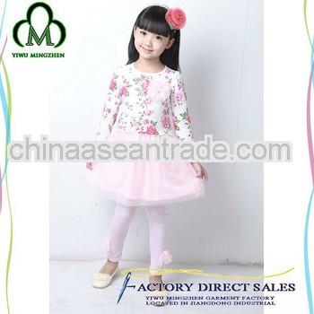 Clssical Fashion children long sleeve dresses lace dress