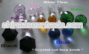 Color cut face crystal knob from China Factory