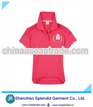 Colored embroidered fitted women polo shirt