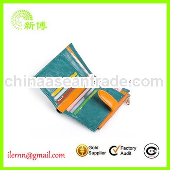 Custom faux leather woman wallet at factory price