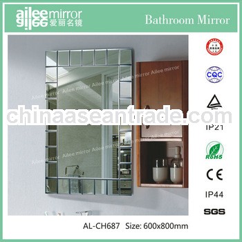 Decorative metal and wall mirror large silver wall mirror