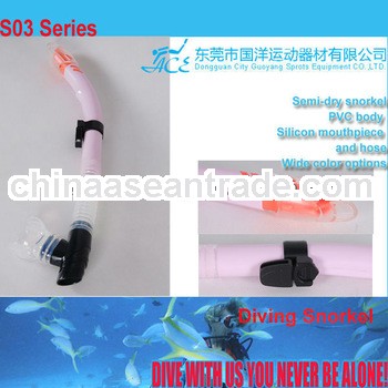 Diving equipment and gear, Semi-dry snorkel,professional china snorkelling set