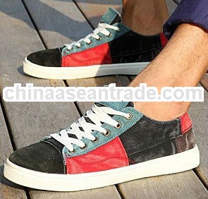 ENGLAND FASHION LACE-UP CONTRACT COLOR SHOES FOR MAN