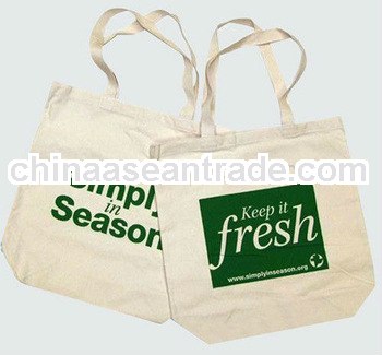Eco durable custom canvas shopping bag