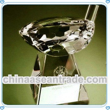 Excellent Crystal Golf Racket Trophy for Sports Honor Gifts