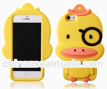 Fashion Duckling Support Cute Silicon Case For iphone 5/5s