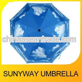 Folding Blue Sky Umbrella Fashion