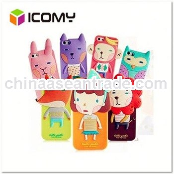 For iPhone 4 4S animal silicone case