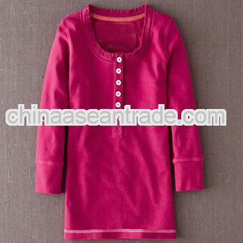 GBBG0052 High Quality Blank Knitted Girls Long Shirt