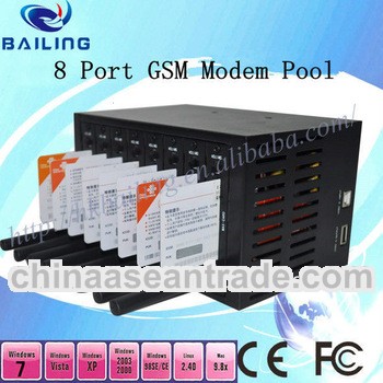 GSM 8 Port Modem Pool for SMS MMS with Wavecom and Siemens Module