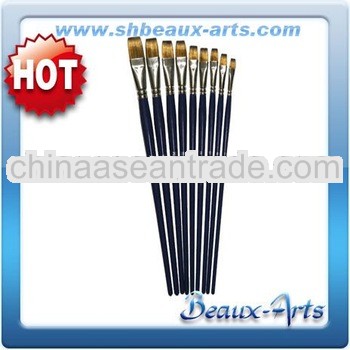 Golden Synthetic Brush With Art/Blue Lacquered Handle Oil Brushes
