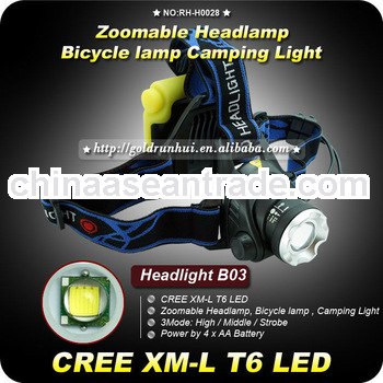 Goldrunhui RH-H0028 1200Lm Zoomable Headlight Bike Light