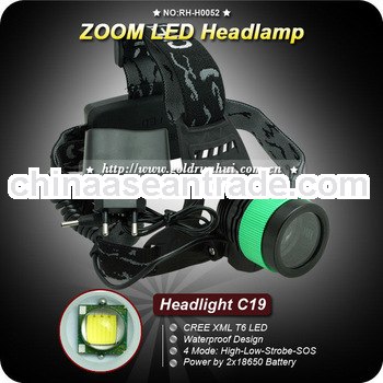 Goldrunhui RH-H0052 Aluminum High Power Zoom Camping Headlamps