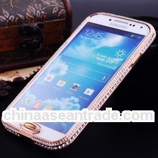 HOT Bling Aluminum Bumper Frame Crystal Diamond Case For Samsung Galaxy S4 I9500