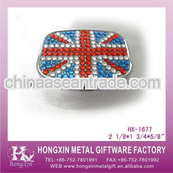 HX-1677 Square hot sale in USA metal jeweled pill case