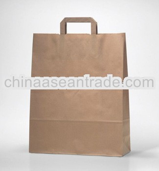 High Quality brown kraft paper bags for food packing with handle in low price