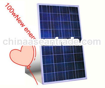 High efficiency Clean energy 100w poly photovoltaic solar for home electricity with TUV