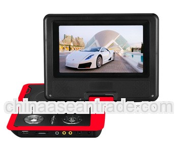 High quality 7 inch portable DVD player with TV/FM