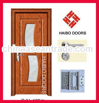 High quality MDF PVC Wooden Interior Door for bathroom (HB-123)