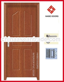 High quality PVC laminated Interior curved MDF Doors (HB-8018)