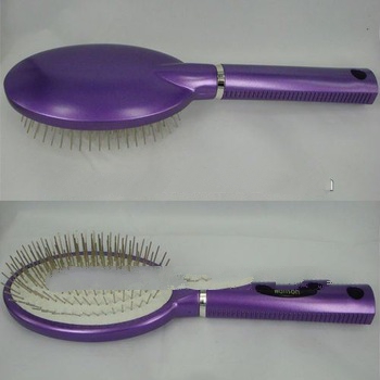 High quality metal bristle hair brush with white cushion