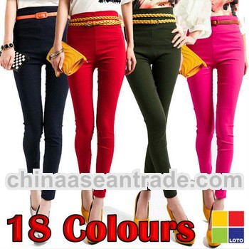 High waisted disco legging pants with fashion belt