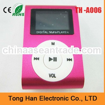 Hot! Newest Mini Clip MP3 music Player With LCD Screen support TF card TH A006