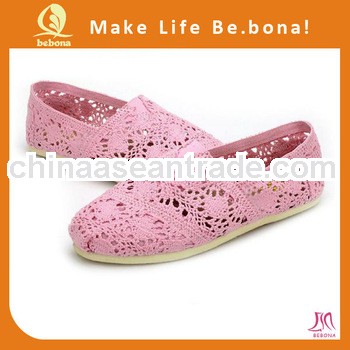Hot Wholesale Beauty Fashion Casual Shoes Embroidred Lace Decord Shoes