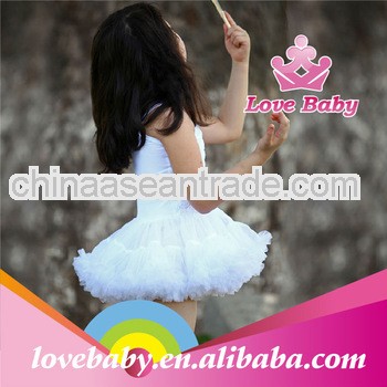 Hottest baby girl white princess dress cotton fabric