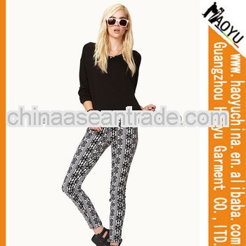 Images of trousers in fashion linen trousers for lady (HY5485)