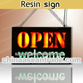 Indoor and outdoor acrylic led open/welcome sign for bars/cafes/restaurants advertising and promotio