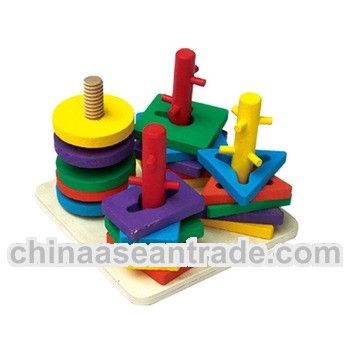 Intelligence Wooden Shape Sorting Toy Block Column