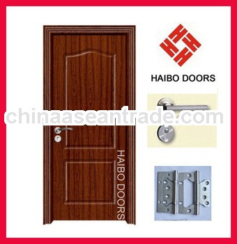 Interior MDF pvc decorative design door with frame, casing, lock, hinges (HB-8256)