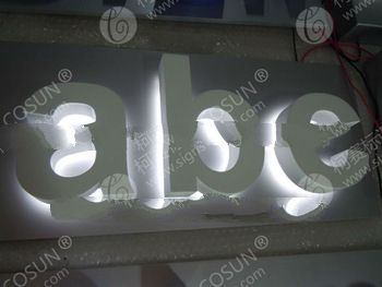 LED backside illuminated letters