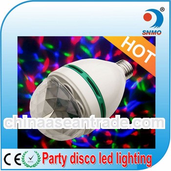 LED bombillas magic crystal e27 b22 RGB rotating light color led bulb