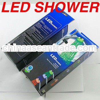 LED shower securoty gadgets in China, adjustable temperature kid's shower energy saving