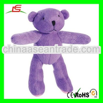 LE-D614 Wholesale Mini Teddy Bear Dog Plush Toy Purple 8cm